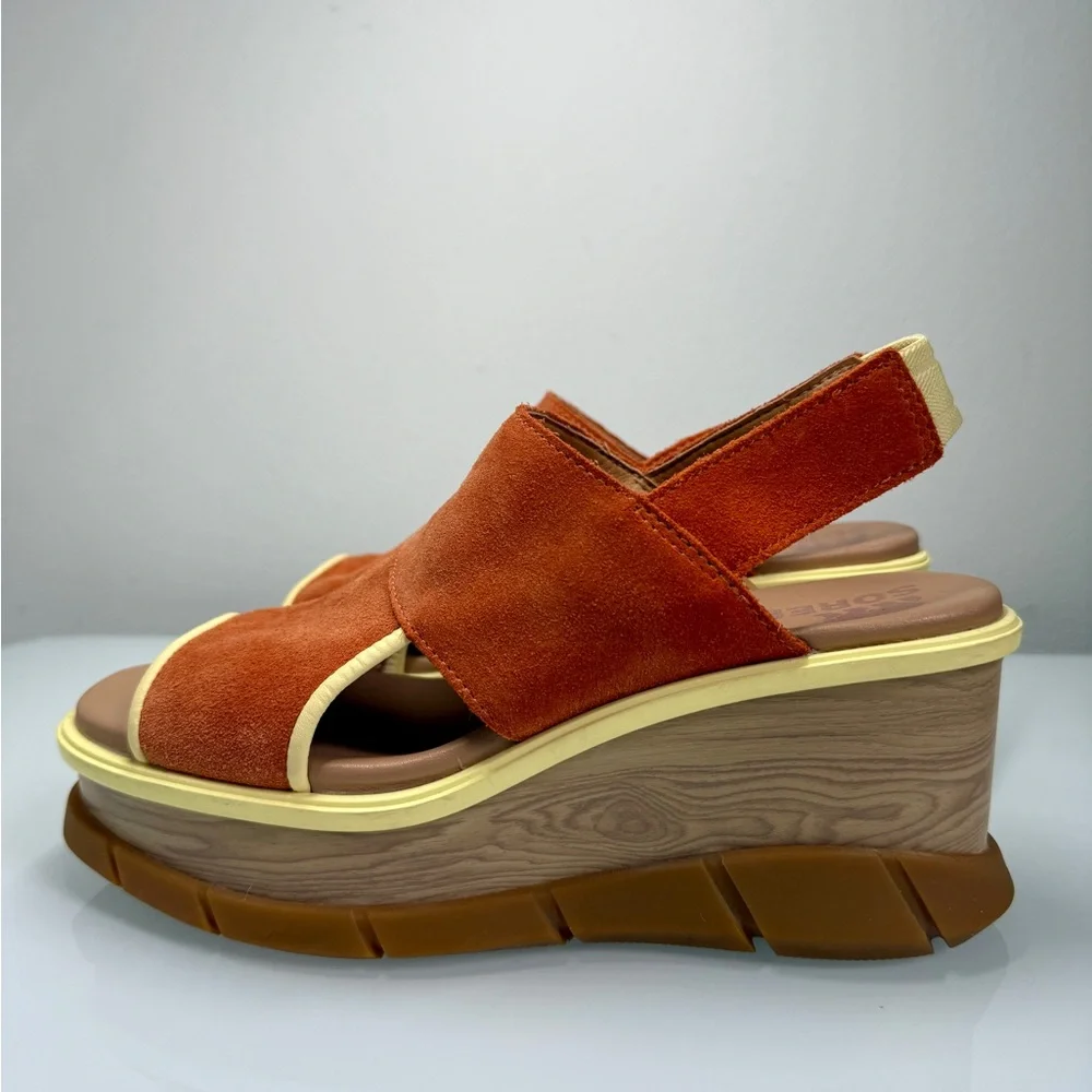 ✨SOREL Joanie Slingback Wedge Sandals Desert Sun- Size 6.5 - ✨ - Picture 3 of 5